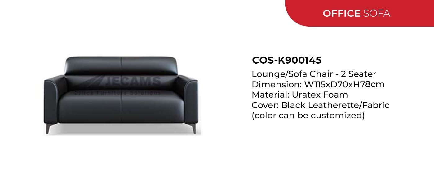 black sofa 2 seater