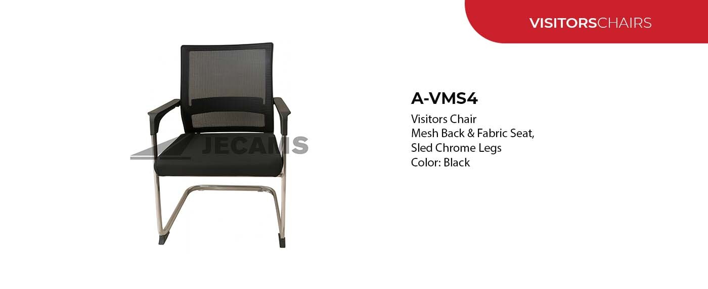 black office chair for visitors