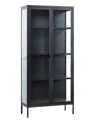 display cabinet with glass doors