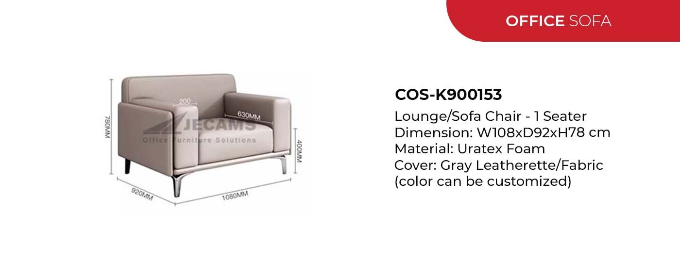 lounge chair gray single