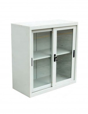 office steel cabinet 2 Layer Glass
