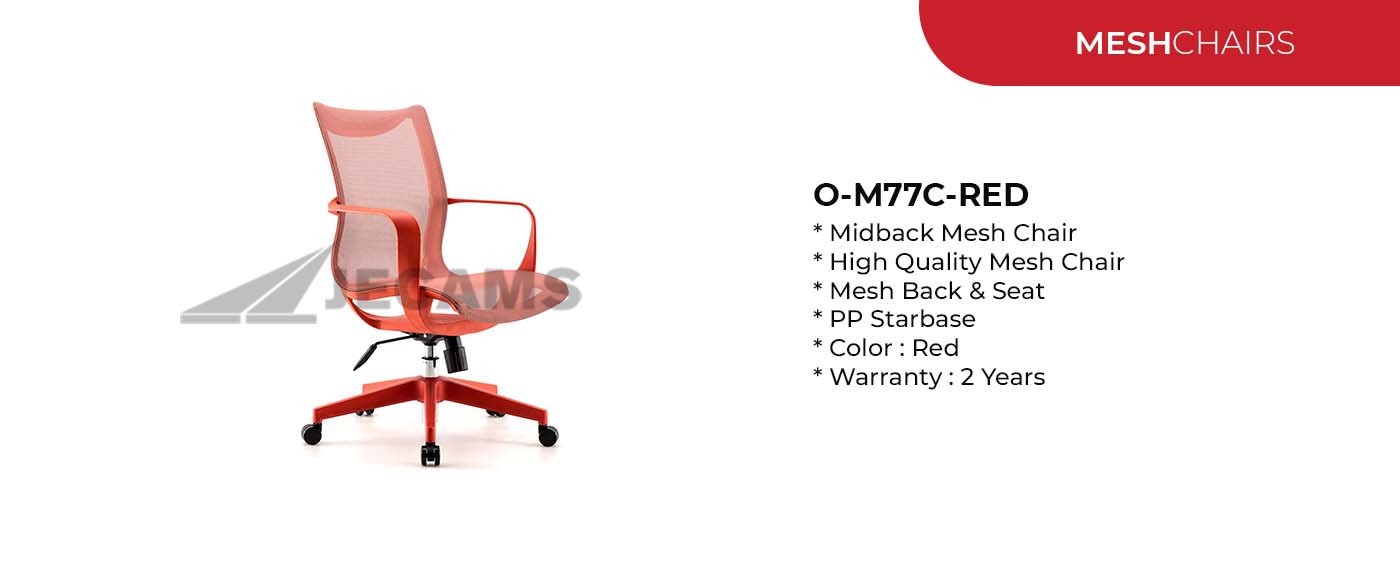 red mesh chair