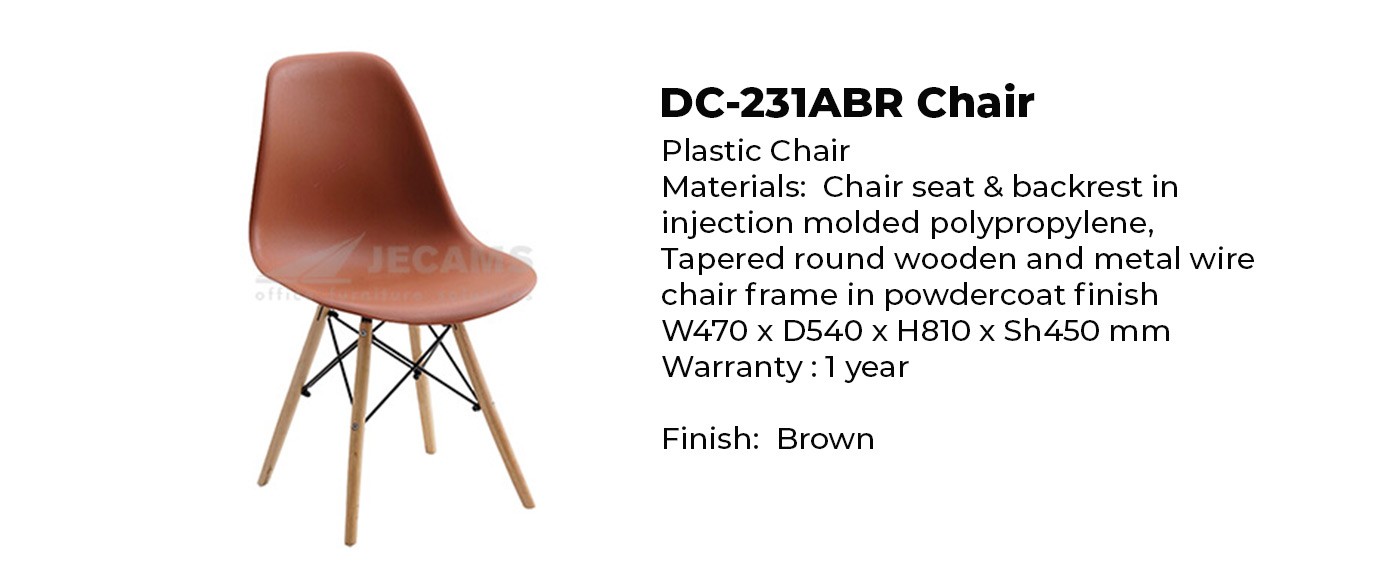 brown plastic office chair