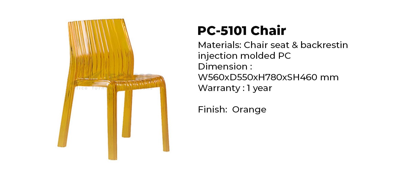 armless plastic chair
