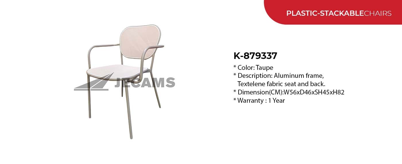 taupe stackable chair