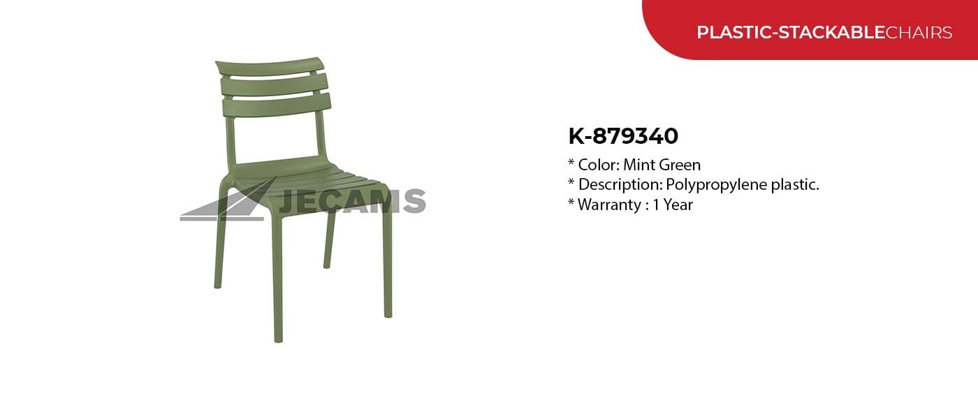 plastic chair mint green