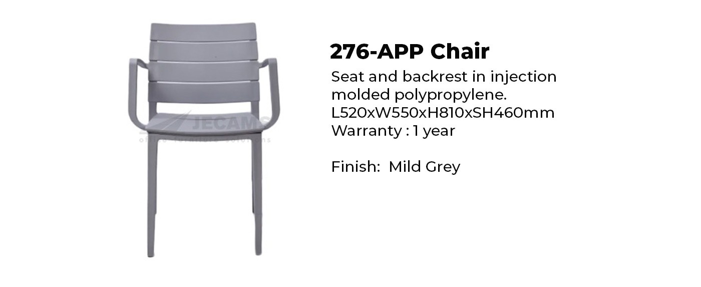 mild grey plastic chair