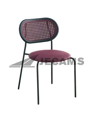 Rattan designed stackable chair