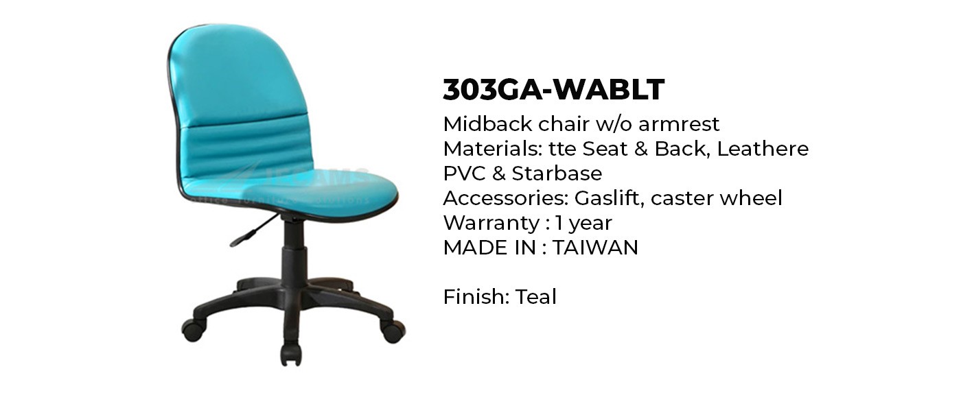 Teal midback chair
