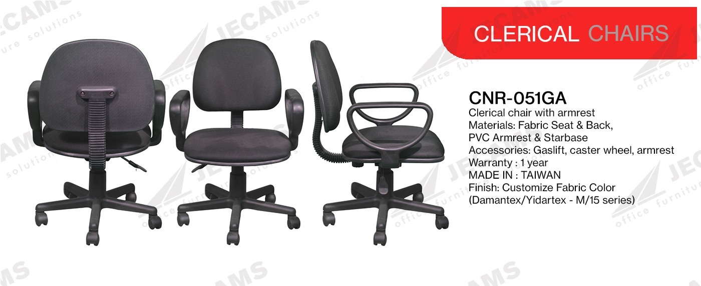 black clerical chairs