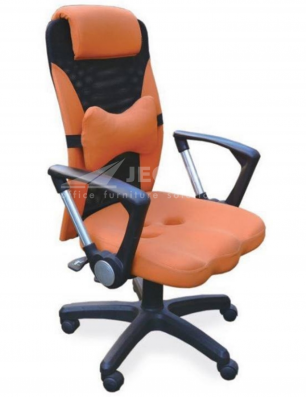 Orange Highback Office chair with Armrest