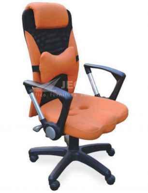 Orange office swivel chair