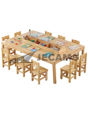 Classroom desk with organizer