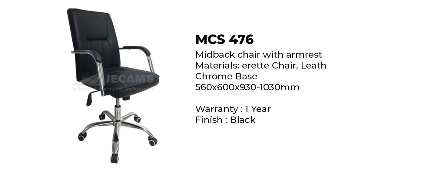 Midback office chair with armrest
