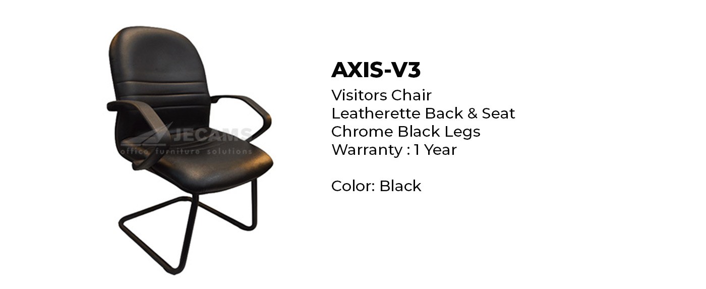elegant visitor chair in black