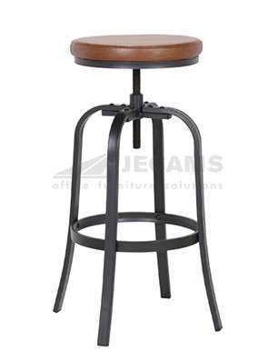 Leatherette Seat Stool Chair