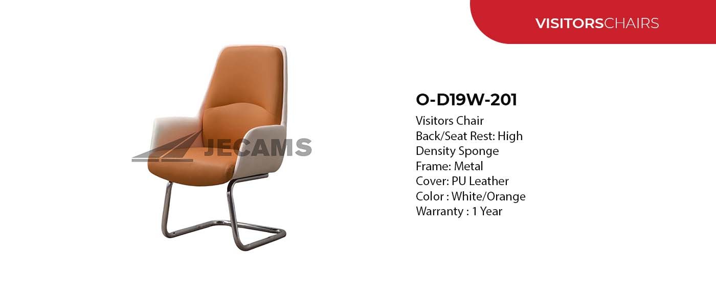 PU leather visitors chair