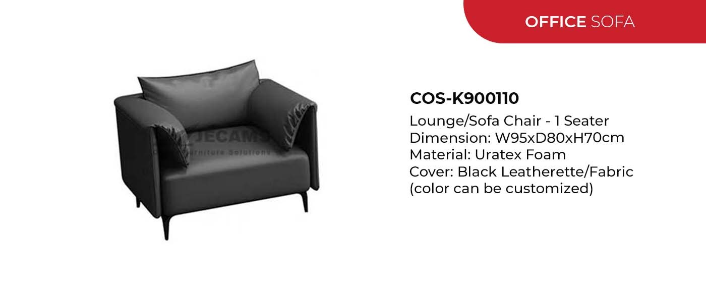 black sofa chair