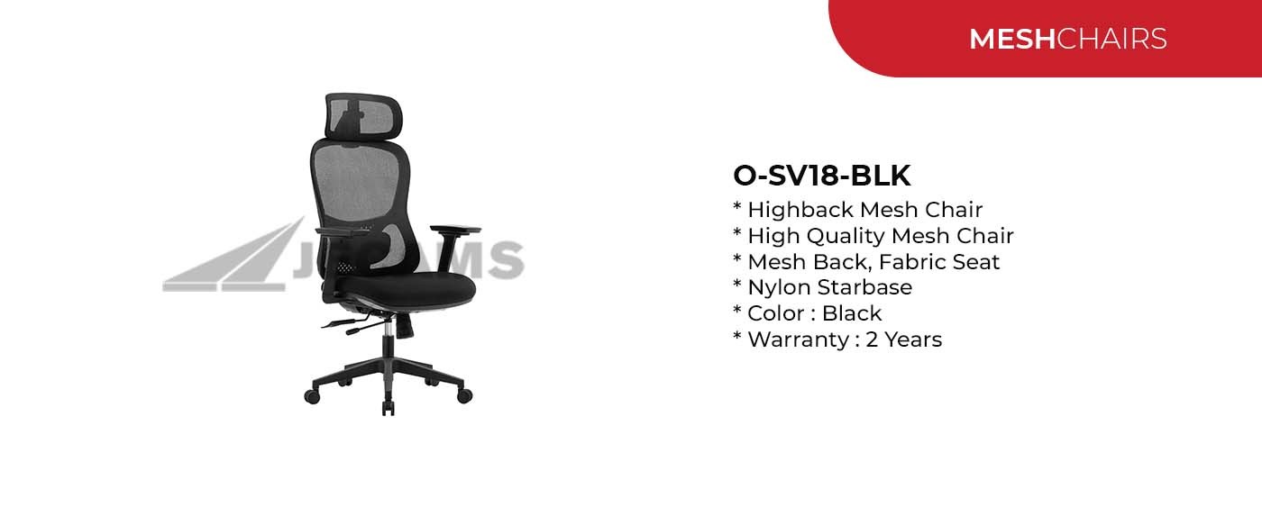 black office mesh chair