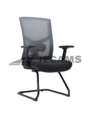 Elegant cushioned visitor chair with armrests