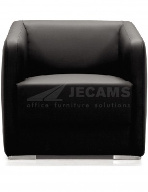 black office sofa COS-812 1 Seater