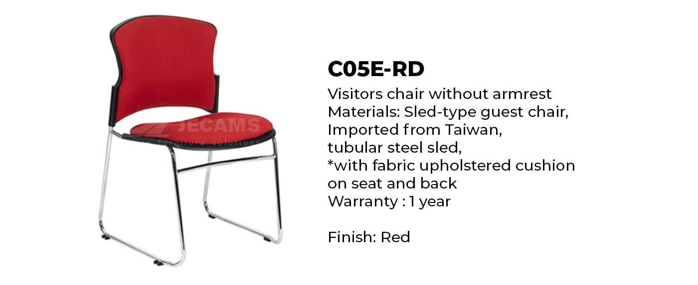 cushioned red office chair
