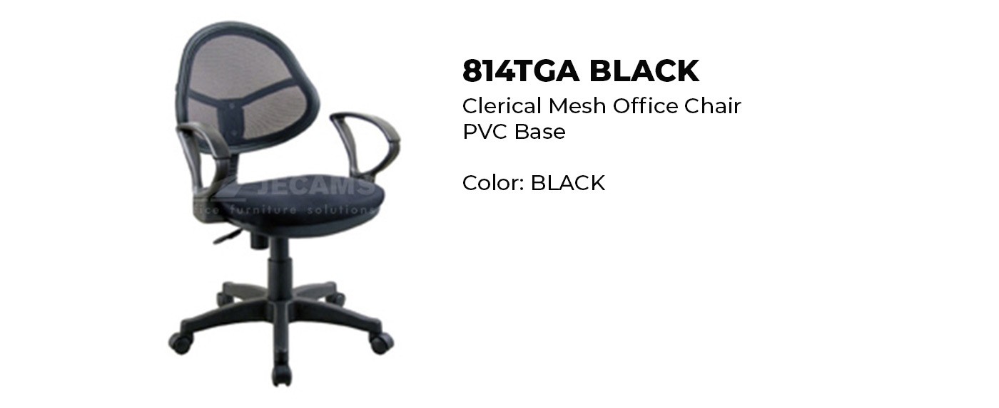 black clerical mesh office chair