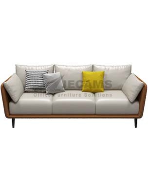White Brown Office Sofa