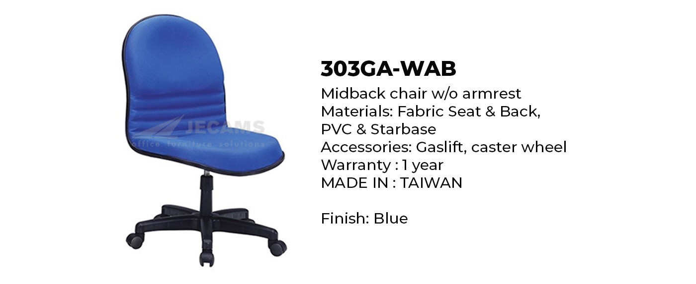 fabric blue office chair