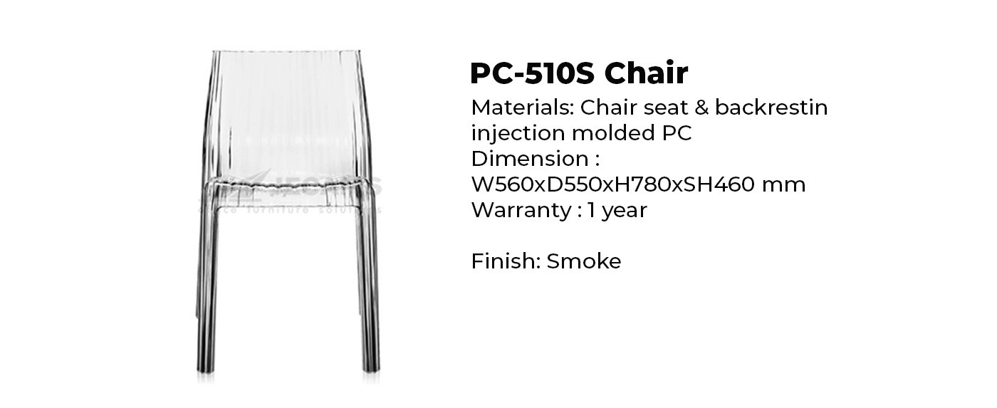 smoke plastic chair