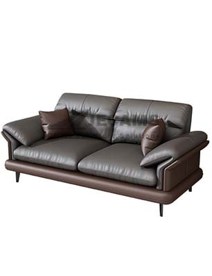 Black Brown Sofa 2-Seater