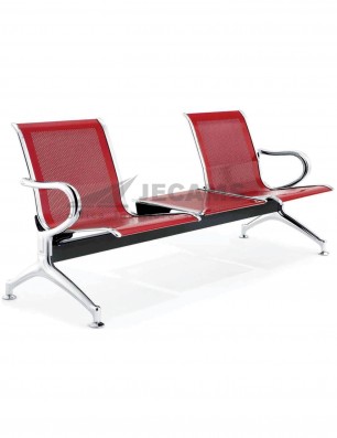 folded metal gang chair 2 seater 1 Table