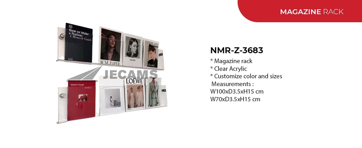 clear wall mounted magazine holder