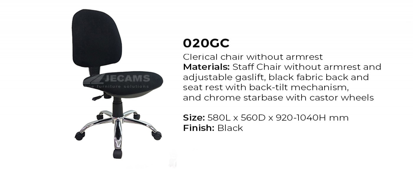 Clerical Chair without Armrest