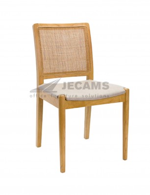 rattan backrest stackable chairs