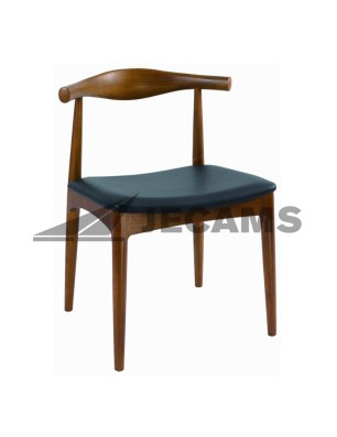 Cushioned seat stackable chair