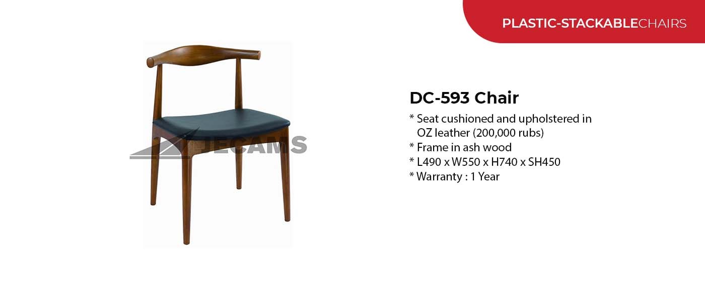 seat cushioned stackable chair for sale