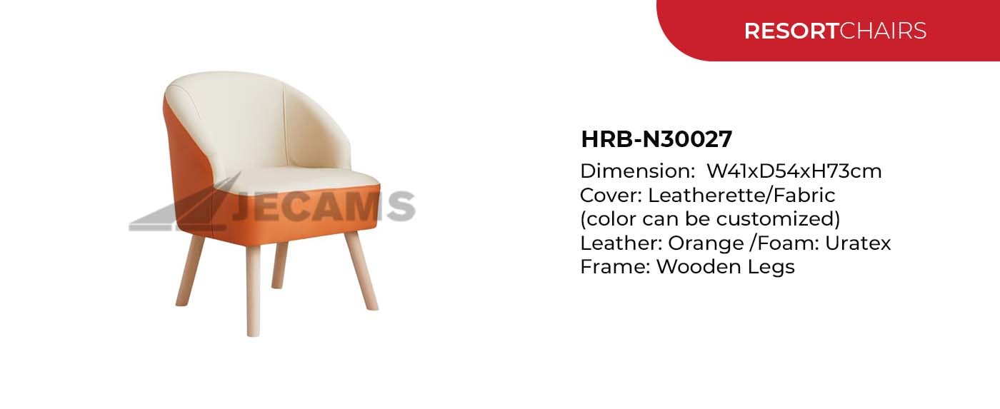 orange hotel chair